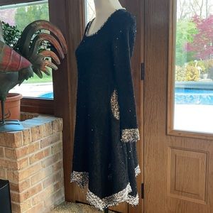 Saint Gil Paris Black & White Swing Party Dress